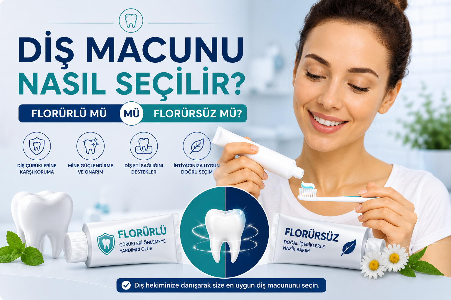Diş Macunu Nasıl Seçilir? Florürlü mü Florürsüz mü?